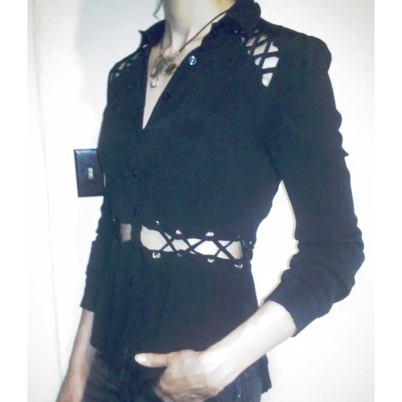 Joyce Tops - Sm. Last One! || Corseted lace up hi-lo shirts